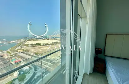 شقة - غرفة نوم - 2 حمامات للايجار في برج مارينا 02 - منطقة المارينا - الوسيل