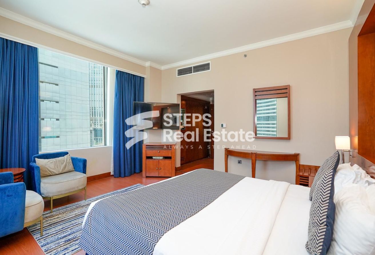 Furnished 1-Bedroom Flat for Rent in West Bay - apartment in Al Shatt Street