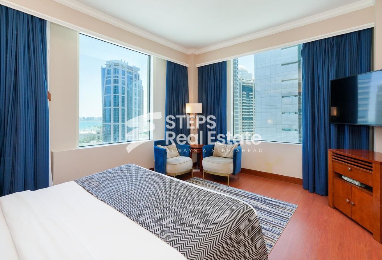 Furnished 1-Bedroom Flat for Rent in West Bay - apartment in Al Shatt Street