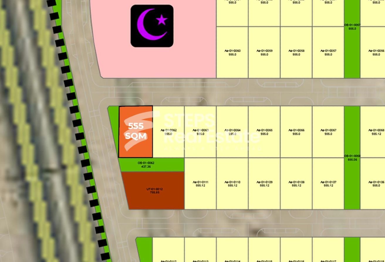 Prime Corner Land for Sale in Lusail - land in Huzoom Villas