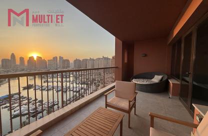 Apartment - 1 Bedroom - 2 Bathrooms for rent in West Porto Drive - Porto Arabia - The Pearl Island - Doha