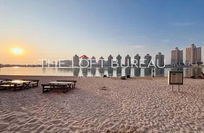 شقة - غرفة نوم - 2 حمامات للايجار في فيفا غرب - فيفا بحرية - جزيرة اللؤلؤة - الدوحة