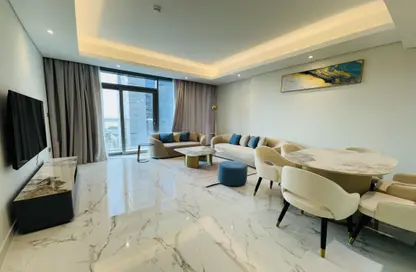 Apartment - 1 Bedroom - 2 Bathrooms for rent in Lusail Marina Heights - Marina District - Lusail Apartment - 1 Bedroom - 2 Bathrooms for rent in Lusail Marina Heights - Marina District - Lusail