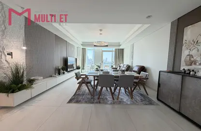 شقة - 2 غرف نوم - 4 حمامات للايجار في كريستال ريزيدنس - جزيرة جيوان - جزيرة اللؤلؤة - الدوحة