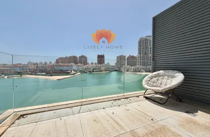 شقة - غرفة نوم - 2 حمامات للايجار في كريستال ريزيدنس - جزيرة جيوان - جزيرة اللؤلؤة - الدوحة