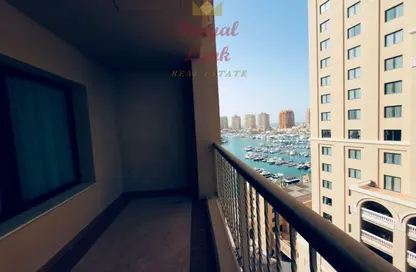 Apartment - 1 Bedroom - 2 Bathrooms for rent in West Porto Drive - Porto Arabia - The Pearl Island - Doha Apartment - 1 Bedroom - 2 Bathrooms for rent in West Porto Drive - Porto Arabia - The Pearl Island - Doha