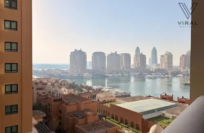 شقة - غرفة نوم - 2 حمامات للايجار في برج 24 - بورتو أرابيا - جزيرة اللؤلؤة - الدوحة