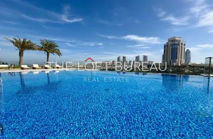 Apartment - 2 Bedrooms - 4 Bathrooms for rent in Lusail Marina Heights - Marina District - Lusail
