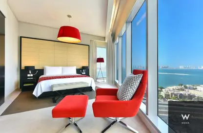 Apartment - 1 Bedroom - 1 Bathroom for rent in W Doha Hotel  and  Residences - Diplomatic Street - West Bay - Doha