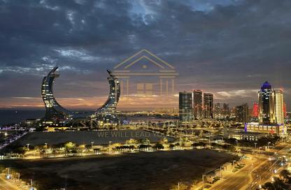 Apartment - 2 Bedrooms - 3 Bathrooms for rent in Lusail Marina Heights - Marina District - Lusail