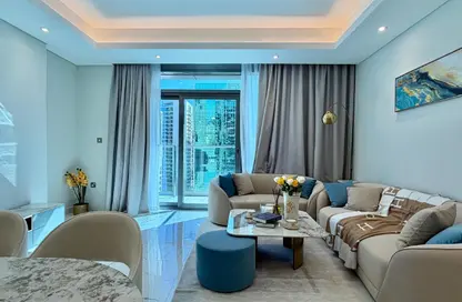 Apartment - 2 Bedrooms - 3 Bathrooms for rent in Lusail Marina Heights - Marina District - Lusail