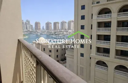 Apartment - 1 Bedroom - 2 Bathrooms for rent in Tower 24 - Porto Arabia - The Pearl Island - Doha