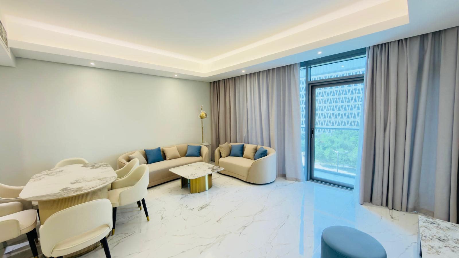 Marina View | FF 1BR with 2 Balconies | Lusail