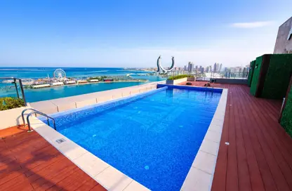 Apartment - 2 Bedrooms - 3 Bathrooms for rent in Lusail Marina Heights - Marina District - Lusail