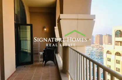 شقة - غرفة نوم - 2 حمامات للايجار في طريق بورتو الشرقي - بورتو أرابيا - جزيرة اللؤلؤة - الدوحة