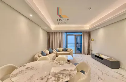 شقة - غرفة نوم - 2 حمامات للايجار في لوسيل ريسيدينس - منطقة المارينا - الوسيل