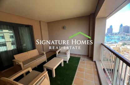 Apartment - 1 Bedroom - 2 Bathrooms for rent in East Porto Drive - Porto Arabia - The Pearl Island - Doha Apartment - 1 Bedroom - 2 Bathrooms for rent in East Porto Drive - Porto Arabia - The Pearl Island - Doha