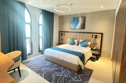 شقة - غرفة نوم - 2 حمامات للايجار في البلاج الجنوبي - البلاج - جزيرة اللؤلؤة - الدوحة