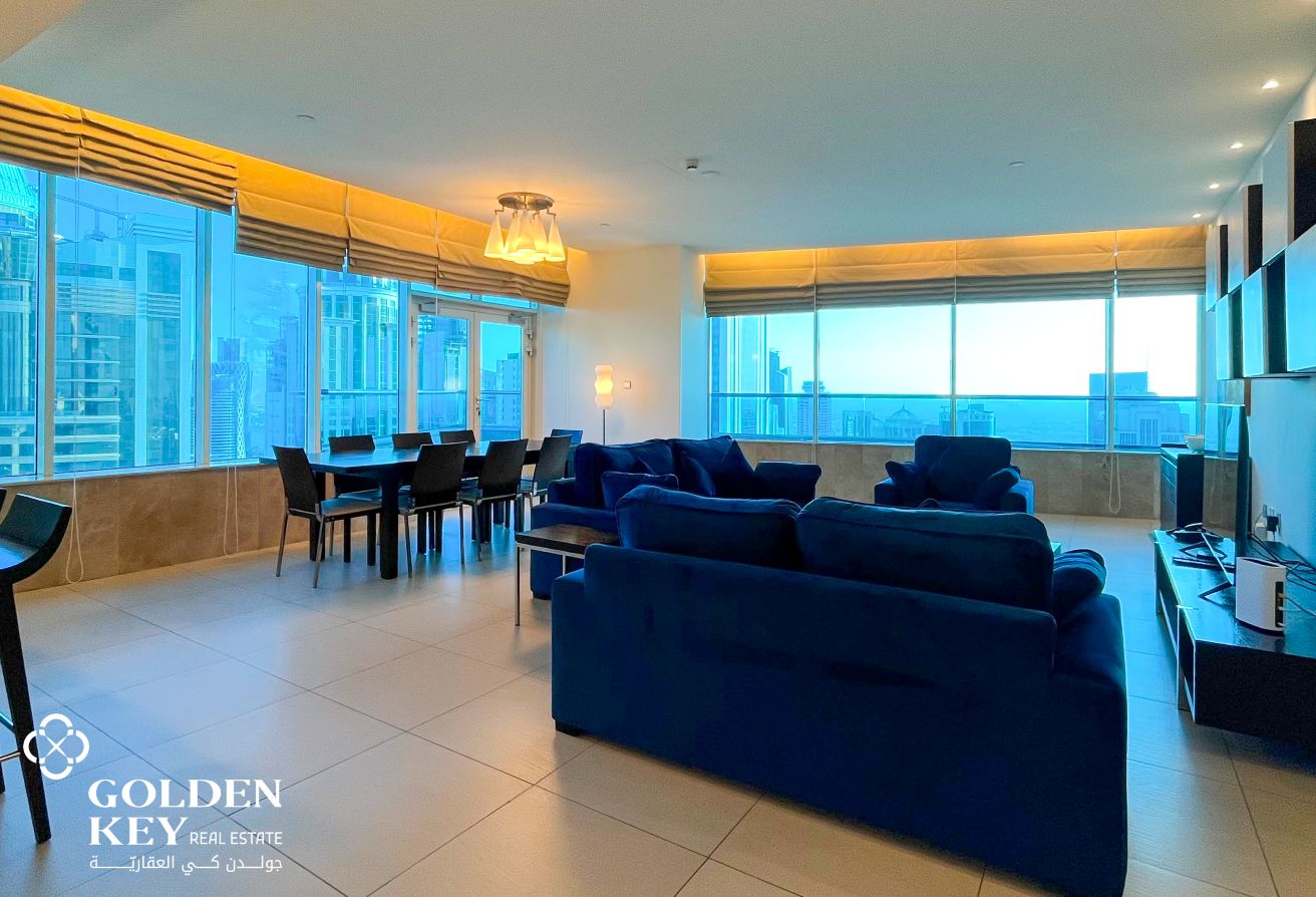 Fully Furnished | Premium 3BR+Maid in West Bay