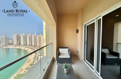 Apartment - 1 Bedroom - 2 Bathrooms for rent in Al Mutahidah Tower - Viva Bahriyah - The Pearl Island - Doha
