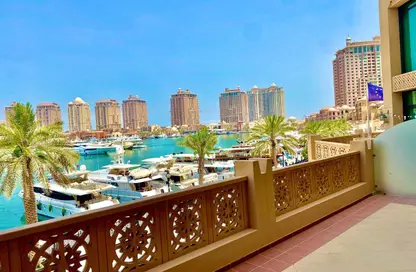 Townhouse - 1 Bedroom - 2 Bathrooms for rent in Porto Arabia Townhouses - Porto Arabia - The Pearl Island - Doha