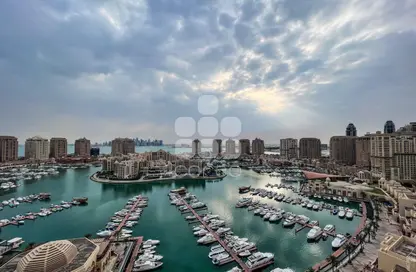 شقة - 2 غرف نوم - 3 حمامات للايجار في طريق بورتو الشرقي - بورتو أرابيا - جزيرة اللؤلؤة - الدوحة