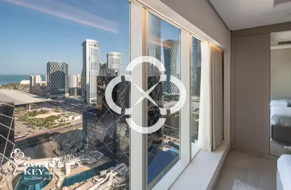 شقة - 2 غرف نوم - 3 حمامات للايجار في برج وست باي - الخليج الجنوبي - الخليج الغربي - الدوحة