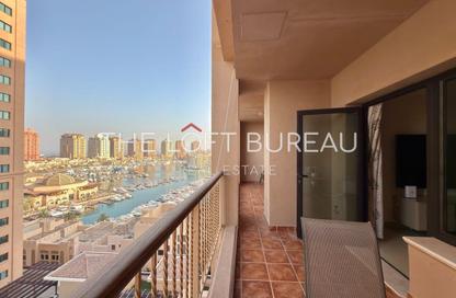 Apartment - 1 Bedroom - 2 Bathrooms for rent in East Porto Drive - Porto Arabia - The Pearl Island - Doha
