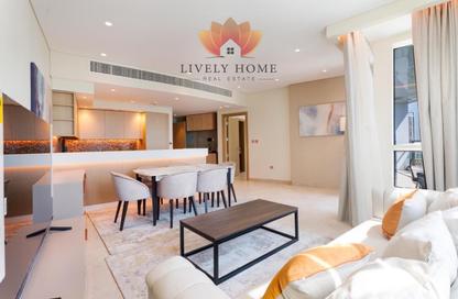 Apartment - 1 - 2 for rent in Lusail Marina Heights - Marina District - Lusail