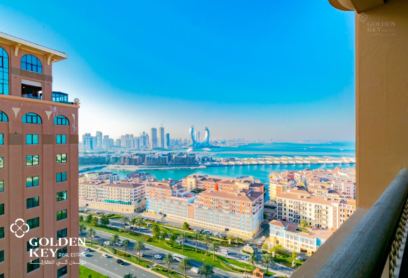 Sea View | Furnished 1BR+Office | Porto Arabia