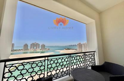 Apartment - 3 - 4 for rent in Viva East - Viva Bahriyah - The Pearl Island - Doha