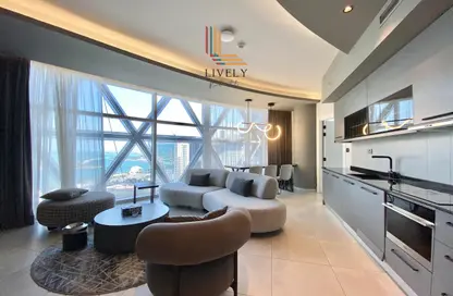 Apartment - 1 Bedroom - 2 Bathrooms for rent in Lusail Marina Heights - Marina District - Lusail