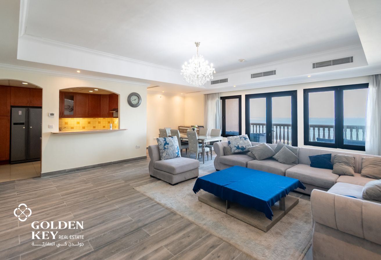 Sea View | Furnished 3BR w/ Balcony | Porto Arabia