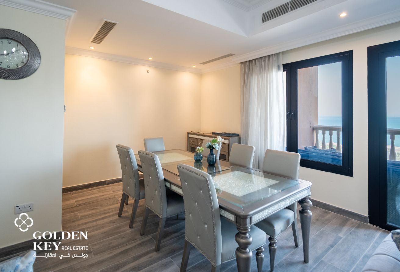 Sea View | Furnished 3BR w/ Balcony | Porto Arabia