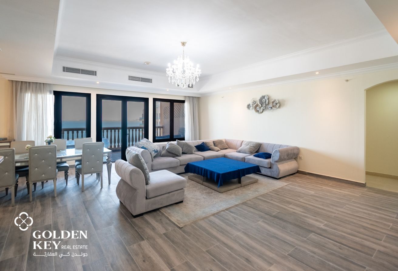 Sea View | Furnished 3BR w/ Balcony | Porto Arabia