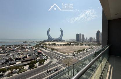 Apartment - 1 - 2 for rent in Lusail Marina Heights - Marina District - Lusail