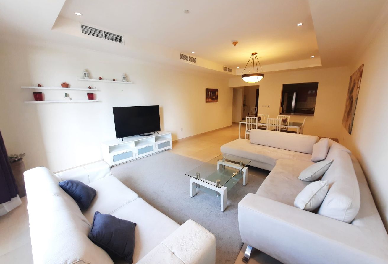 Furnished 1BR Porto Arabia | 109 sqm | QAR 7,000