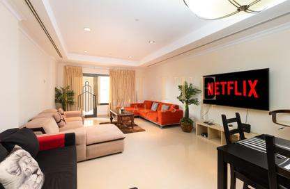 Apartment - 1 Bedroom - 2 Bathrooms for rent in East Porto Drive - Porto Arabia - The Pearl Island - Doha Apartment - 1 Bedroom - 2 Bathrooms for rent in East Porto Drive - Porto Arabia - The Pearl Island - Doha