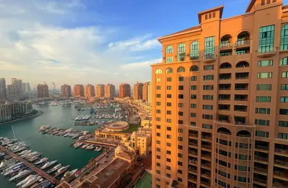 شقة - غرفة نوم - 1 حمام للايجار في طريق بورتو الغربي - بورتو أرابيا - جزيرة اللؤلؤة - الدوحة