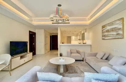 شقة - غرفة نوم - 2 حمامات للايجار في كريستال ريزيدنس - جزيرة جيوان - جزيرة اللؤلؤة - الدوحة