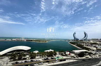 Apartment - 2 Bedrooms - 3 Bathrooms for rent in Lusail Marina Heights - Marina District - Lusail