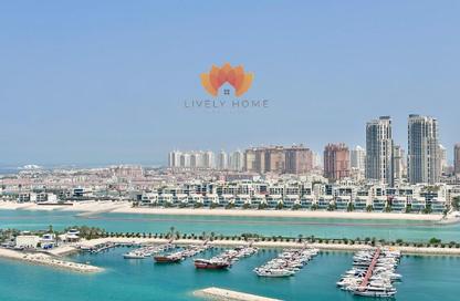 Apartment - 2 Bedrooms - 4 Bathrooms for rent in Lusail Marina Heights - Marina District - Lusail