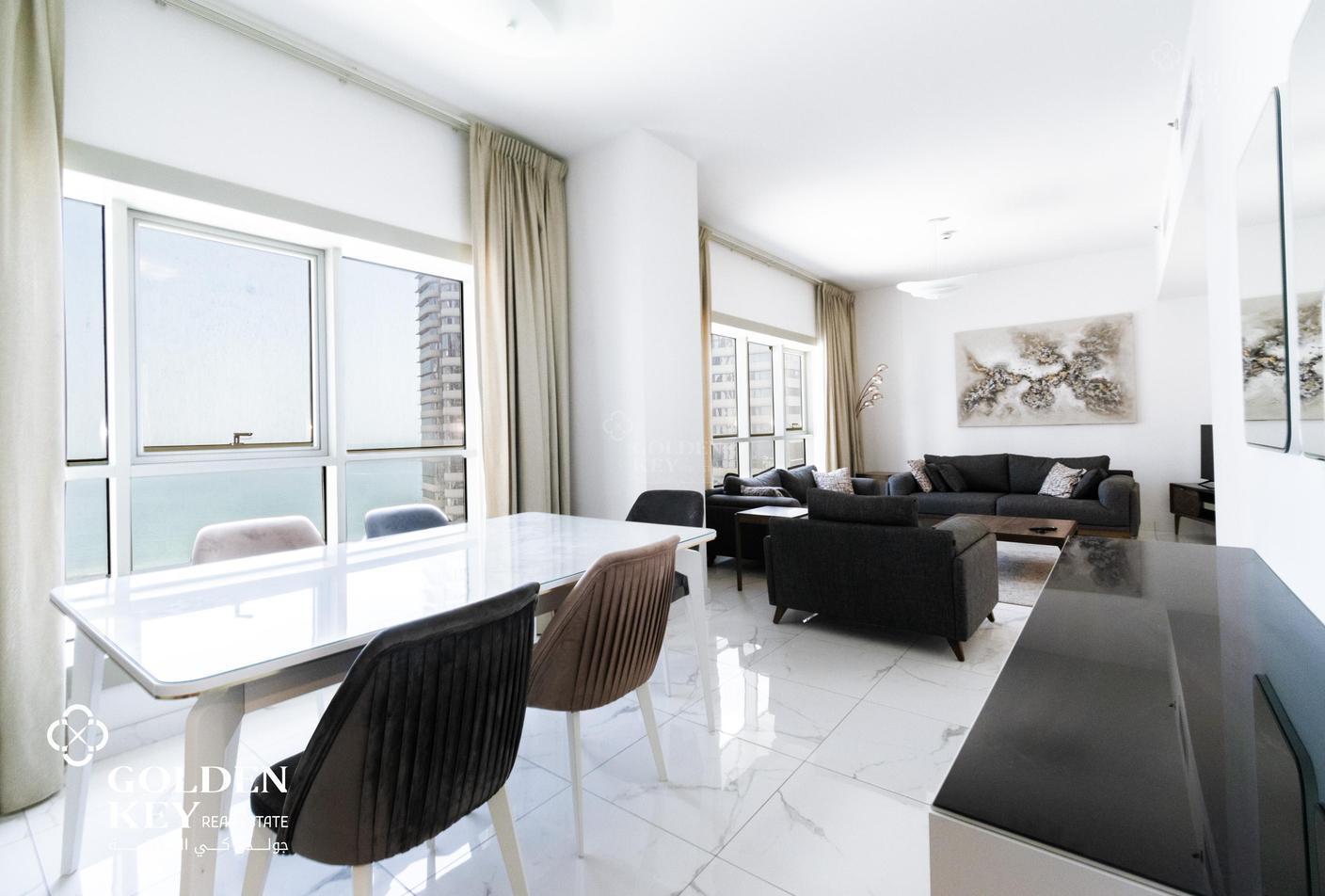 High Floor | Furnished 2BR+Maid in West Bay