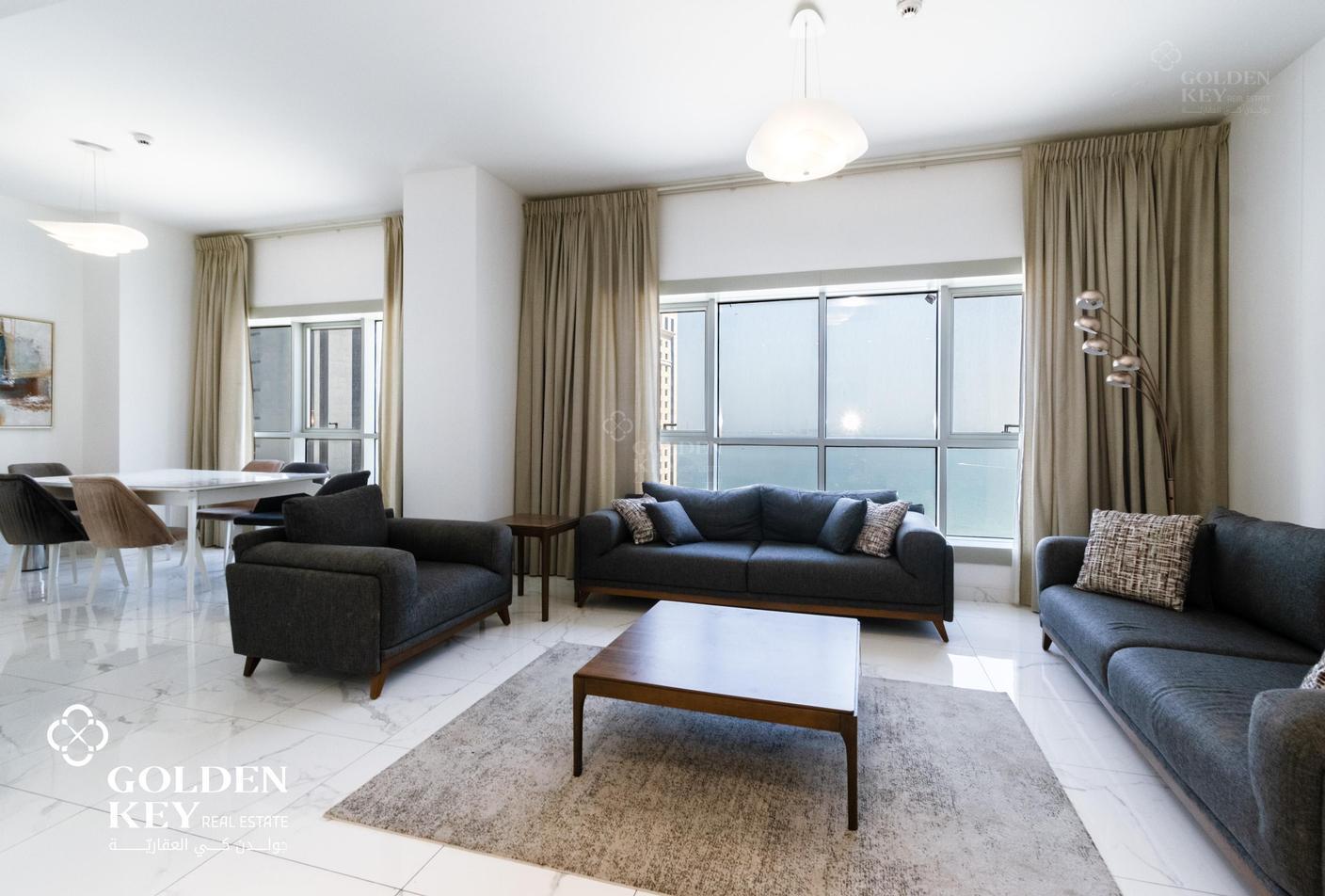 High Floor | Furnished 2BR+Maid in West Bay