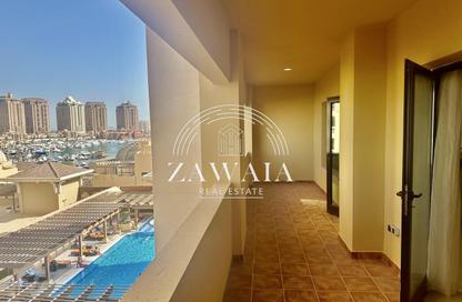 Apartment - 1 Bedroom - 2 Bathrooms for rent in West Porto Drive - Porto Arabia - The Pearl Island - Doha