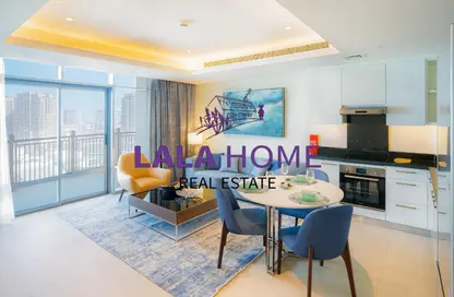 Apartment - 1 Bedroom - 1 Bathroom for rent in Abraj Bay - Abraj Quartiers - The Pearl Island - Doha