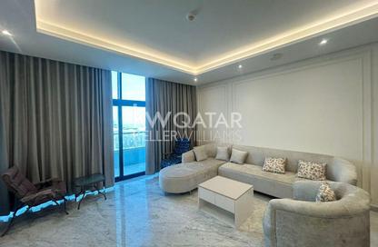 Apartment - 2 Bedrooms - 3 Bathrooms for rent in Lusail Marina Heights - Marina District - Lusail