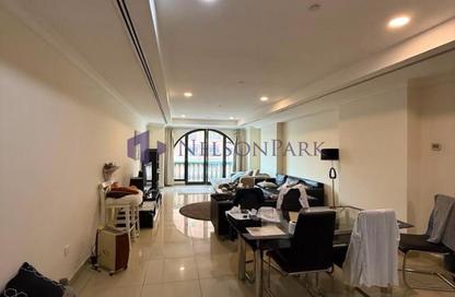 Apartment - 1 Bedroom - 2 Bathrooms for rent in Tower 14 - Porto Arabia - The Pearl Island - Doha