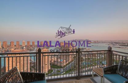 Apartment - 2 Bedrooms - 4 Bathrooms for rent in Abraj Bay - Abraj Quartiers - The Pearl Island - Doha