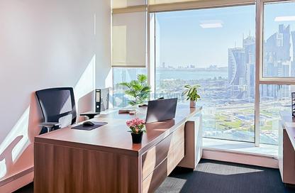 Office Space - Studio - 4 Bathrooms for rent in Al Jazeera Tower - West Bay - West Bay - Doha